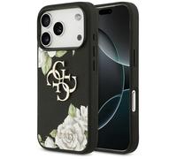 Coque Guess Hardcase 4G Grained Roses Big Logo pour iPhone 17 Pro - Black