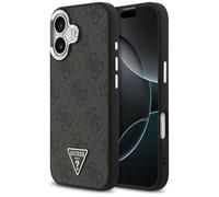 CG Mobile Coque Guess 4G Logo triangulaire compatible MagSafe pour iPhone 17 noir/argent