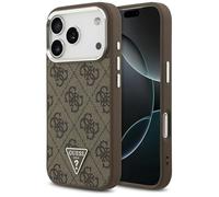 Coque Guess Hardcase 4G Triangle Logo MagSafe pour iPhone 17 Pro - Brown