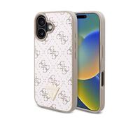Coque Guess Hardcase 4G Triangle Metal Logo pour iPhone 16 - White
