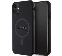 Coque Guess Hardcase Saffiano MagSafe noire pour iPhone 11