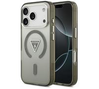 CG MOBILE Guess IML Gradient Triangle Logo Compatible avec MagSafe Coque pour iPhone 17 Pro Max (kaki)
