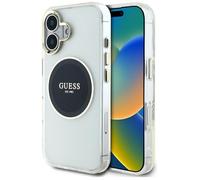 Coque Guess IML Metal Colored Circle MagSafe pour iPhone 16 - Black