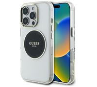 Coque Guess IML Metal Colored Circle MagSafe pour iPhone 16 Pro Max - Black