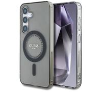 Coque Guess IML Rhinestones MagSafe pour Samsung Galaxy S25 - Black