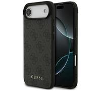 Coque Guess IPHONE 17 Air Similicuir Gris Classique Logo Couleur Dorée Métal