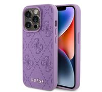 Coque Guess Leather 4G Stamped pour iPhone 15 Pro Max - Light Purple