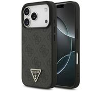 Coque Guess Leather 4G Triangle Strass MagSafe pour iPhone 17 Pro Max - Black