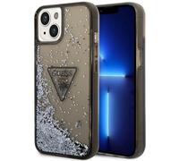 Coque Guess Liquid Glitter Palm Collection pour iPhone 14, noire