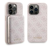 Kit Guess 4G Metal Logo pour iPhone 15 Pro Max rose
