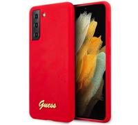 Coque GUESS pour Galaxy S21 série Silicone rouge