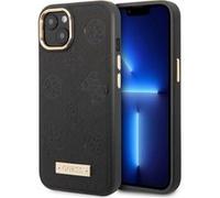 Coque Guess PU Magsafe Peony Metal Plate pour iPhone 13 - Noire Noir G