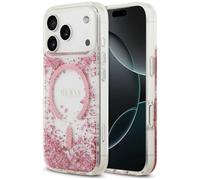 Coque Guess Resin Bottom Glitter pour iPhone 18 Pro Max / 17 Pro Max, rose