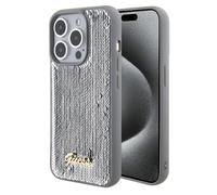 Coque Guess Sequin Script Metal pour iPhone 15 Pro Max - Silver