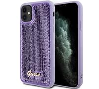 Étui Guess pour iPhone 11/XR Sequin Script Metal violet
