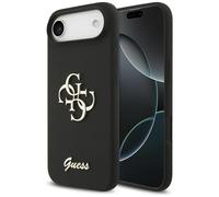 Coque Guess Silicone Big 4G Script Étui pour iPhone 17 Air Noir