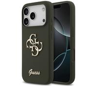 Étui Guess Silicone Big 4G Script pour iPhone 17 Pro kaki