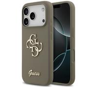 Étui Guess Silicone Big 4G Script pour iPhone 17 Pro Max marron