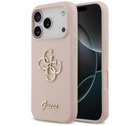 Coque Guess Silicone Big 4G Script Étui pour iPhone 17 Pro Rose