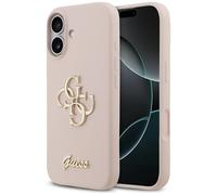 Coque Guess Silicone Big 4G Script Étui pour iPhone 17 Rose