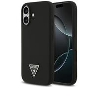 Coque Guess Silicone Triangle Logo MagSafe pour iPhone 17 Noir