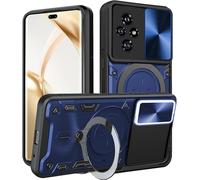 Coque Honor 200 Pro - Bumper Tpu + Dos Pc Antichoc, Support Rotatif 360° Magnétique, Cache Objectif Coulissant, Protection Écran Et Caméra