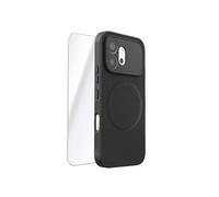 Coque Honor 600 MagSafe Effet Carbone 2 Verres Trempés Noir