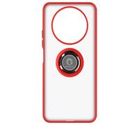Coque Honor Magic 4 Lite Bi-matière Bague Métallique Support Vidéo Rouge
