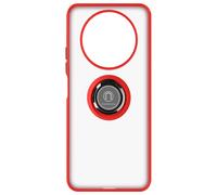 Coque Honor Magic 4 Lite Bi-matière Bague Métallique Support Vidéo Rouge