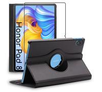 ebestStar Coque Honor Pad 8 – Étui rotatif 360° PU cuir noir + Verre trempé