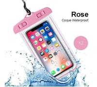Coque Housse Étanche - Tikawi - Universelle - Rose - Compatible iPhone 8 Plus/X/XR/7/7 Plus - Protection 10m