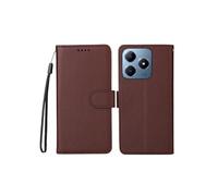 Coque Housse Portefeuille Realme Note 60 Antivol RFID Porte-Cartes TPU Antichoc Rabat Aimanté Cuir PU Protection Intégrale Marron