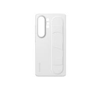 Samsung Coque en silicone pour Galaxy S25 Ultra avec lanière et support – Blanc