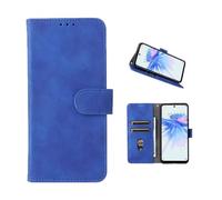 COQUE Housse ZTE Blade A56,Portefeuille à Rabat avec Fente Carte,Housse en Cuir Souple pour ZTE Blade A56-Bleu