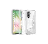 Coque Magnétique - HQSELECTION - pour Samsung Galaxy A56 5G - 2 Verres Trempés - Compatible Avec MagSafe - Transparent