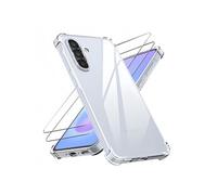 Coque pour Samsung Galaxy A57 5G - 2 verres trempés - Coque Transparent en Silicone Antichoc avec Coins Renforcés - HQSELECTION
