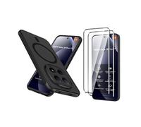 Coque Mat Magnétique - HQSELECTION - pour Xiaomi Redmi Note 15 Pro Plus 5G - 2 Verre Trempé - Compatible avec MagSafe - Antichoc