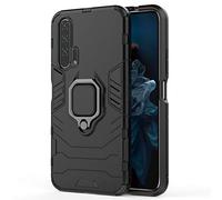 Coque Huawei Honor 20 Pro, MHHQ 2 en 1 Armour style robuste hybrides double couche Armure Defender TPU + PC Case Cover avec Support Magnétique Car Mount pour Huawei Honor 20 Pro -All Black