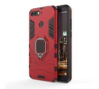 Coque Huawei Honor 7A, CHcase 2 en 1 Armour Style Robuste Hybrides Double Couche Armure Defender TPU + PC Hard Coques Case Cover avec Support Magnétique Car Mount pour Huawei Honor 7A -Red
