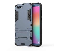 Coque Huawei Honor V8 MHHQ Hybrid 2 en 1 - Polyuréthane thermoplastique + polycarbonate - Double épaisseur - Bumper et protection arrière - Avec support Huawei Honor View 10 Black Plus Gray