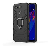 Coque Huawei Honor View 20/V20, MHHQ 2 en 1 Armour Style Robuste Hybrides Double Couche Armure Defender TPU + PC Case Cover avec Support Magnétique Car Mount pour Huawei Honor View 20/V20 -All Black