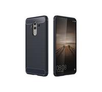 - Coque Huawei Mate 10 Pro (2017) Housse Etui Gel Motif Fibre Carbone Luxe Flex TPU Premium, Bleu Foncé [Dimensions PRECISES Smartphone : 154.2 x