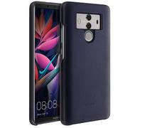Coque - HUAWEI - Mate 10 Pro - Cuir Bleu - Support Voiture Magnétique - Finitions Soignées