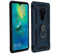 Coque Huawei Mate 20 Bi matière Rigide Souple Bague Support Vidéo bleu nuit