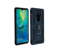 Coque Huawei Mate 20 Bi matière Rigide Souple Bague Support Vidéo bleu nuit