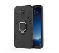 Coque Huawei Mate 20 Lite, MHHQ 2 en 1 Armour style robuste hybrides double couche Armure Defender TPU + PC Hard coques Case Cover avec Support Magnétique Car Mount pour Huawei Mate 20 Lite -All Black