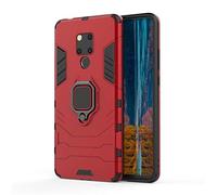 Coque Huawei Mate 20 X, MHHQ 2 en 1 Armour Style Robuste Hybrides Double Couche Armure Defender TPU + PC Case Cover avec Support Magnétique Car Mount pour Huawei Mate 20 X -Red