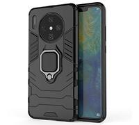 Coque Huawei Mate 30, MHHQ 2 en 1 Armour style robuste hybrides double couche Armure Defender TPU + PC Case Cover avec Support Magnétique Car Mount pour Huawei Mate 30 -All Black