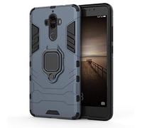Coque Huawei Mate 9, MHHQ 2 en 1 Armour Style Robuste Hybrides Double Couche Armure Defender TPU + PC Hard Coques Case Cover avec Support Magnétique Car Mount pour Huawei Mate 9 -Black Plus Gray