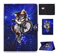 Coque Huawei Mediapad T5, Lspcase Etui Mediapad T5 10 Housse en Cuir Premium Flip Case Portefeuille Cover avec Stand Support et Carte de Slot pour Huawei Mediapad T5 10.1 Pouces Chat